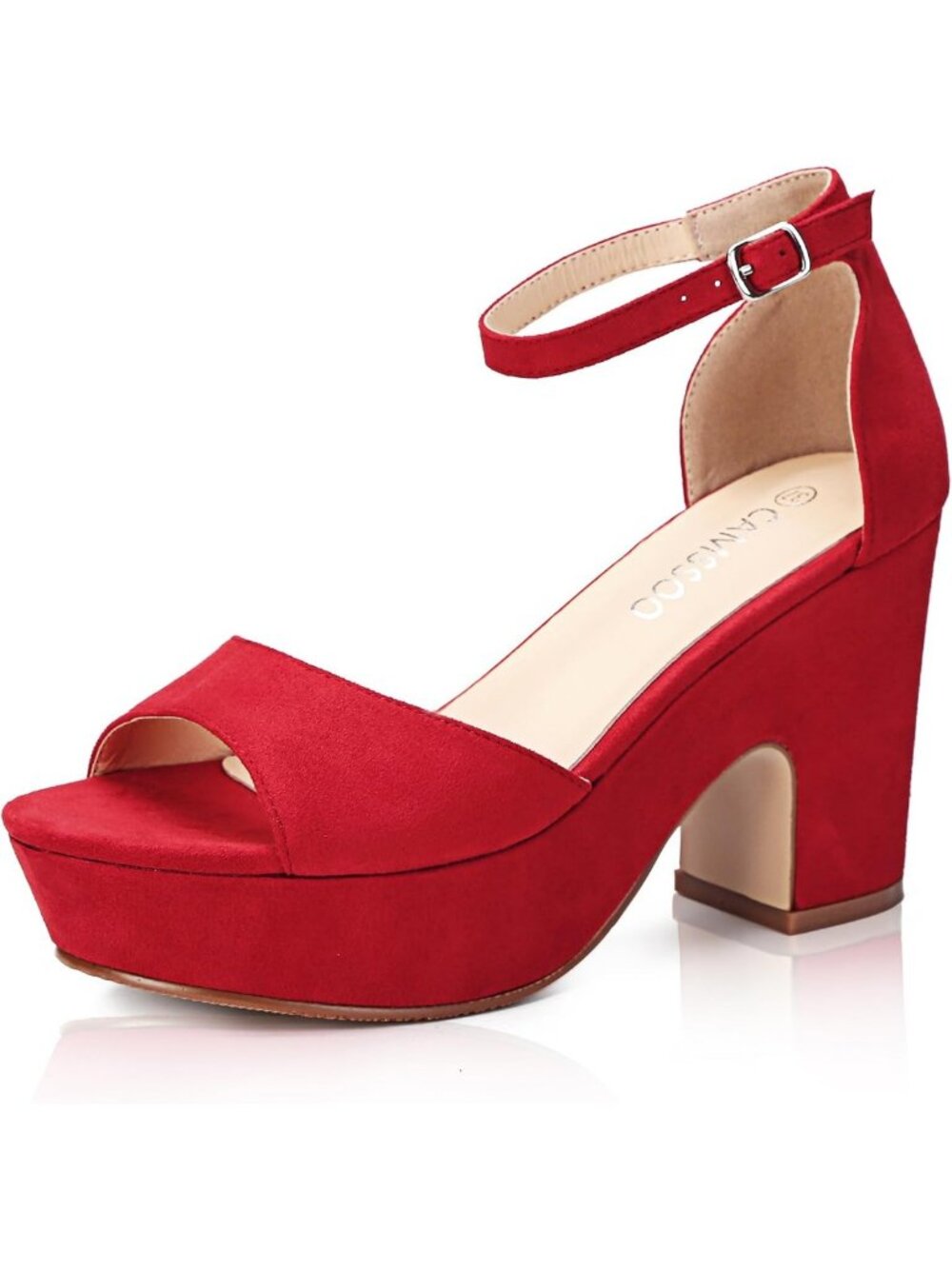 Stylish Open Toe Chunky Heel Platform Sandals with Ankle Strap for Women